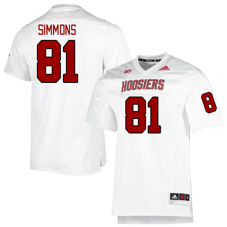 Men #81 Brady Simmons Indiana Hoosiers College Football Jerseys Stitched-Retro